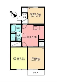 フォンテーヌB【2階】の間取り