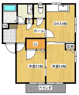 グランドメゾン本町A【2階】の間取り