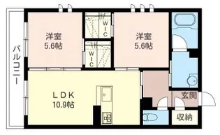 クオリス玉川学園【2階】の間取り