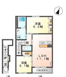 ステイゴールド【2階】の間取り