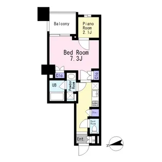 1Kの間取り画像