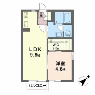 ルクエンス春日【1階】の間取り