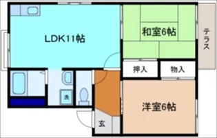 LIBREフレグランスIIIC棟【1階】の間取り