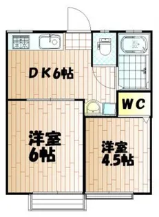 スカイハイツ C棟【2階】の間取り
