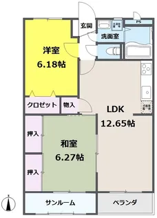 サニーガーデン【3階】の間取り