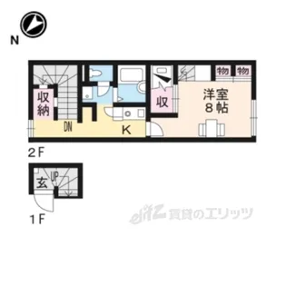 レオパレスRakuen【2階】の間取り