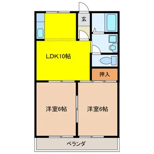 メゾンドジョイフル【1階】の間取り