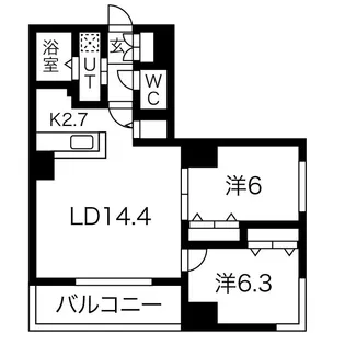 ブリーズN36【9階】の間取り