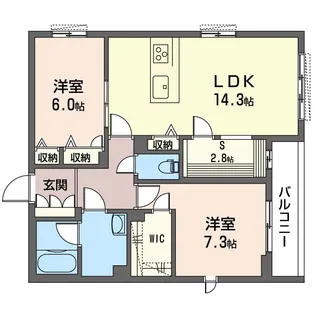 ラ カーサ フェリーチェ白山【2階】の間取り