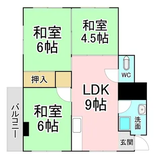 プリンセス霧ヶ丘I【2階】の間取り