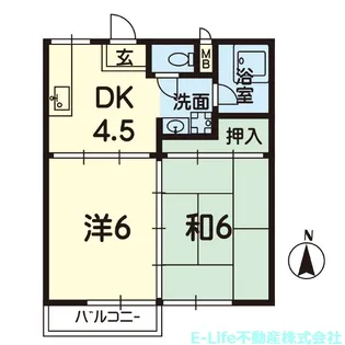 樹里ハイツ【2階】の間取り