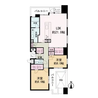 ウェリス・ジオ梅田レジデンス【24階】の間取り