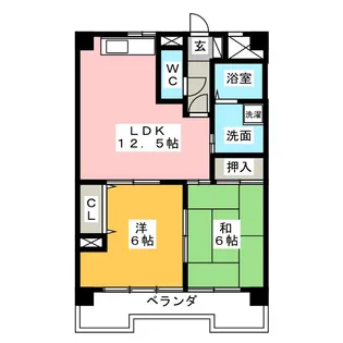第二日比野ハイツ【3階】の間取り