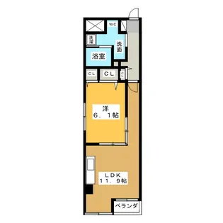 モン・シャトー・南山【1階】の間取り