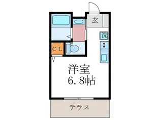 ベルリード一乗寺【1階】の間取り