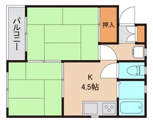 千葉県流山市向小金3【アパート】の間取り