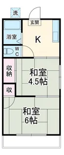 コーポスガ【1階】の間取り