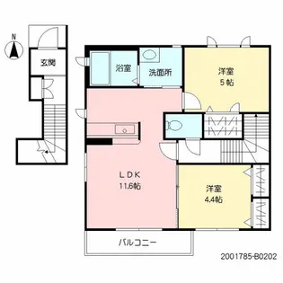 シャーメゾン国分【2階】の間取り