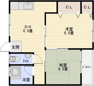 大清リバーサイドハイツ【3階】の間取り