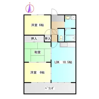 グリーンウッド金武【1階】の間取り