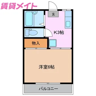 メゾンウッドペッカー【1階】の間取り