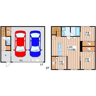 Garage Villa Shivers Aの間取り