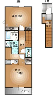 栃木県宇都宮市簗瀬町【アパート】の間取り