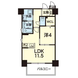 エンクレスト新屋敷【7階】の間取り