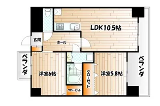 フィオレンティーナ【10階】の間取り