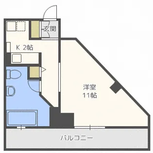 AMSTOWER南6条【21階】の間取り