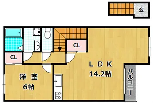 エルクレストール【1階】の間取り
