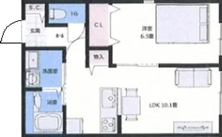 ミモザ荘【1階】の間取り