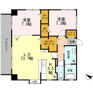 OHANA【6階】の間取り