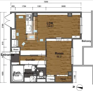 メゾンサンライズ【1階】の間取り