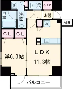 ラグゼナ八王子新町【7階】の間取り