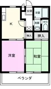 渡辺ハイツ【2階】の間取り