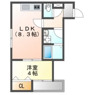 ジラフ吹田内本町【3階】の間取り