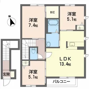 ピュアタウンF【2階】の間取り
