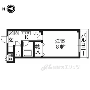 WISTARIA鞍馬口【1階】の間取り