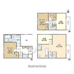 千葉県船橋市二宮1【一戸建】の間取り