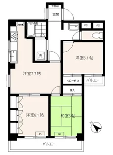 クラウンプラザ【2階】の間取り