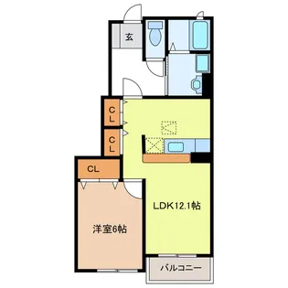 サウスリヴァーY【1階】の間取り