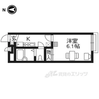 レオパレスZIOUNTRES【1階】の間取り