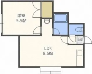 北海道札幌市西区宮の沢三条3【アパート】の間取り