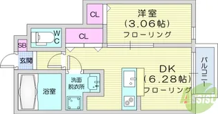 ラチッタ郡山【1階】の間取り