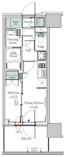 ワンルーフレジデンス西日暮里【8階】の間取り