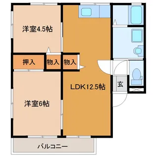 シティハイム手倉田【2階】の間取り