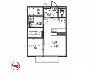 エクセラン【1階】の間取り
