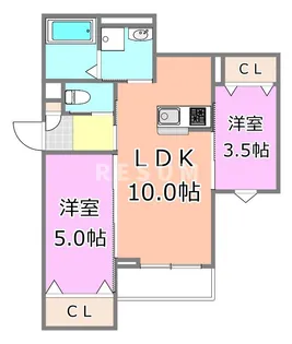 千葉県千葉市中央区長洲2【アパート】の間取り