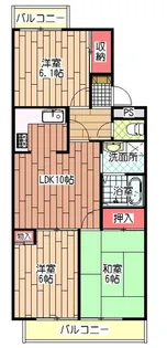 サンフラワーハイツ志津【1階】の間取り